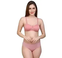 Women's Cotton Blend Lightly Padded Bra and Panty Pack of 3-thumb1