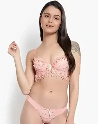 Stylish Peach Cotton Lingerie Set for Women-thumb3