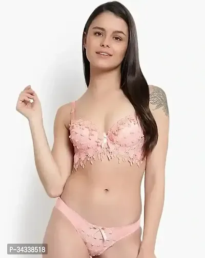 Stylish Peach Cotton Lingerie Set for Women-thumb4