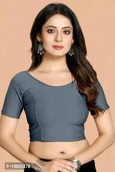 Blue Women's Brocade Half Sleeves Saree Blouse | ADFY- GNBLOS-008 |  Cilory.com