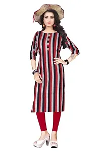 TRADITIONAL COLLECTION Women's Cotton Straight Line Kurta | Kurti for Girls-thumb1