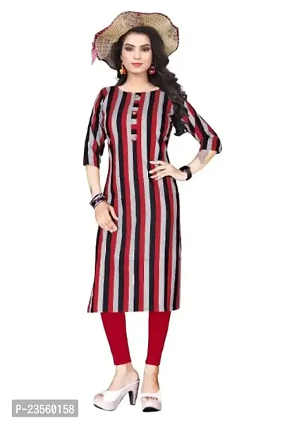 TRADITIONAL COLLECTION Women's Cotton Straight Line Kurta | Kurti for Girls-thumb2