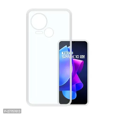 RichCell Soft Silicone|Perfect Fitting Hybrid Edge to Edge Side Protection Transparent Back Cover for Tecno Spark 10 5G
