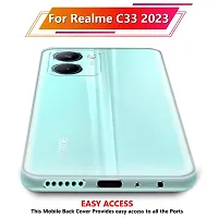 RichCell Soft Silicone|Perfect Fitting Hybrid Edge to Edge Side Protection Transparent Back Cover for Realme C33 2023-thumb2