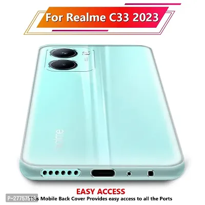 RichCell Soft Silicone|Perfect Fitting Hybrid Edge to Edge Side Protection Transparent Back Cover for Realme C33 2023-thumb3