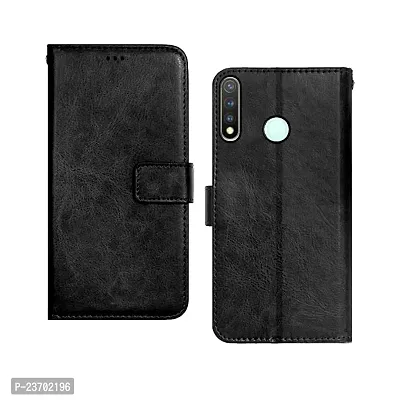 Rich Cell Shockproof Vintage Flip Back Cover For Asus Zenfon Max Pro M2 Black-thumb0