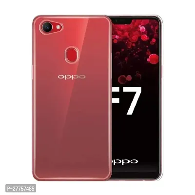 RichCell Soft Silicone|Perfect Fitting Hybrid Edge to Edge Side Protection Transparent Back Cover for Oppo F7-thumb0