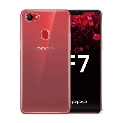 CELZO Transparent Back Cover Case for Oppo F7 - {Transparent}