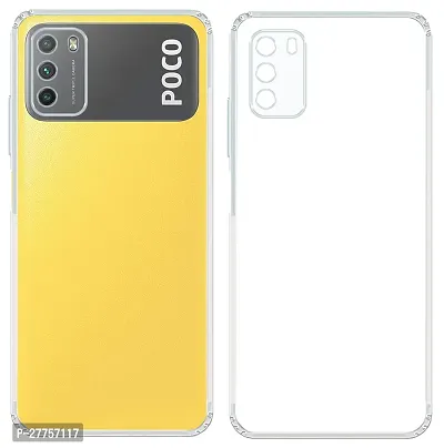 RichCell Soft Silicone|Perfect Fitting Hybrid Edge to Edge Side Protection Transparent Back Cover for POCO M3-thumb2