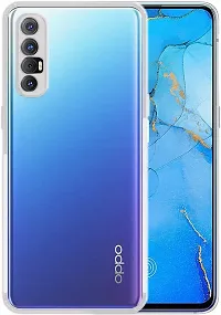 RichCell Soft Silicone|Perfect Fitting Hybrid Edge to Edge Side Protection Transparent Back Cover for Oppo Reno 3 Pro-thumb1