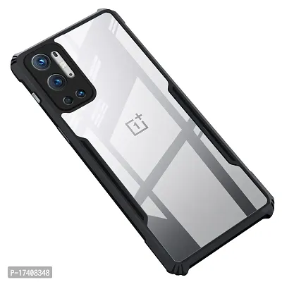 Rich Cell Shockproof Crystal Clear Eagle Back Cover With 360 Protection for OnePlus 9 Pro - Black-thumb0