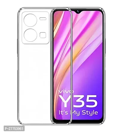 Rich Cell Soft Silicone|Perfect Fitting Hybrid Edge to Edge Side Protection Transparent Back Cover for Vivo Y35-thumb0