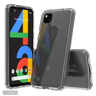 RichCell Ultra-Hybrid Crystal Clear| Shockproof Design | Camera Protection Bump | Soft Clear Back | Bumper Case Cover for Google Pixel 4A - Transparent-thumb3