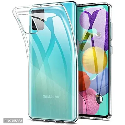 RichCell Soft Silicone|Perfect Fitting Hybrid Edge to Edge Side Protection Transparent Back Cover for Samsung A51 4G-thumb0