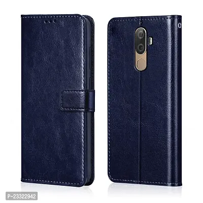 Rich Cell Shockproof Vintage Flip Back Cover For Honor 6X - Blue