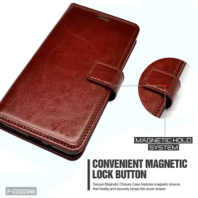 Rich Cell Shockproof Vintage Flip Back Cover For Vivo Y35 - Brown-thumb4