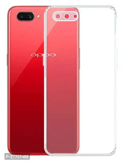 RichCell Soft Silicone|Perfect Fitting Hybrid Edge to Edge Side Protection Transparent Back Cover for Oppo A3s-thumb0