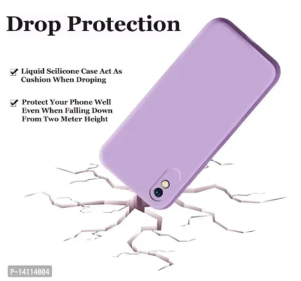 Cute Click Soft Silicone Slim Matte Liquid Silicone TPU | Shockproof Slim Back Cover Case for Redmi 9A  - Purple-thumb3