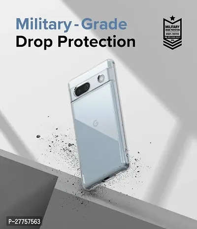 RichCell Soft Silicone|Perfect Fitting Hybrid Edge to Edge Side Protection Transparent Back Cover for Pixel 7A-thumb3