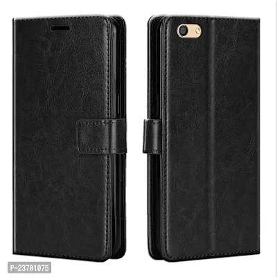 Rich Cell Shockproof Vintage Flip Back Cover For Asus Zenfon Max Pro M2 Black-thumb0