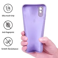 Cute Click Soft Silicone Slim Matte Liquid Silicone TPU | Shockproof Slim Back Cover Case for Redmi 9A  - Purple-thumb1