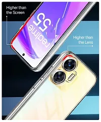 RichCell Soft Silicone|Perfect Fitting Hybrid Edge to Edge Side Protection Transparent Back Cover for Realme C55-thumb1