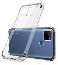 RichCell Soft Silicone|Perfect Fitting Hybrid Edge to Edge Side Protection Transparent Back Cover for Realme C15-thumb1