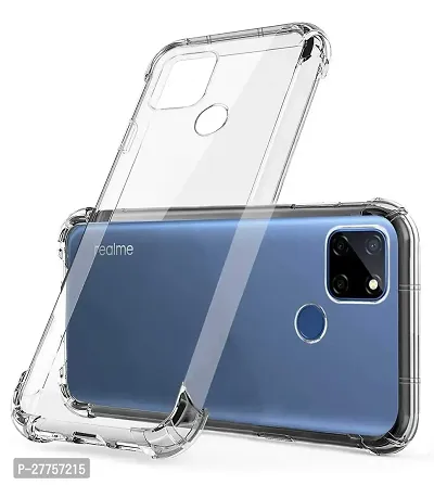 RichCell Soft Silicone|Perfect Fitting Hybrid Edge to Edge Side Protection Transparent Back Cover for Realme C15-thumb2