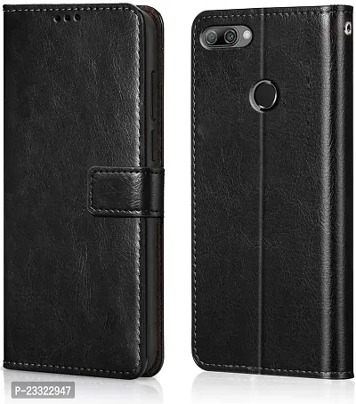 Rich Cell Shockproof Vintage Flip Back Cover For Honor 9 Lite - Black-thumb0