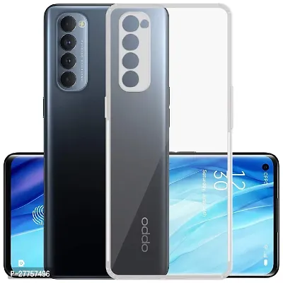 RichCell Soft Silicone|Perfect Fitting Hybrid Edge to Edge Side Protection Transparent Back Cover for Oppo Reno 4 Pro