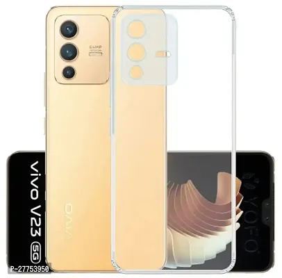 Rich Cell Soft Silicone|Perfect Fitting Hybrid Edge to Edge Side Protection Transparent Back Cover for Vivo V23 Pro