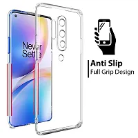 RichCell Soft Silicone|Perfect Fitting Hybrid Edge to Edge Side Protection Transparent Back Cover for OnePlus 8 Pro-thumb2