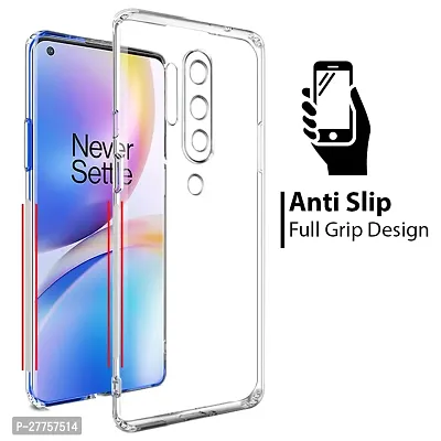 RichCell Soft Silicone|Perfect Fitting Hybrid Edge to Edge Side Protection Transparent Back Cover for OnePlus 8 Pro-thumb3