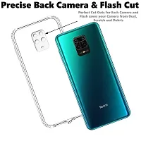 RichCell Soft Silicone|Perfect Fitting Hybrid Edge to Edge Side Protection Transparent Back Cover for Redmi Note 9 Pro-thumb1