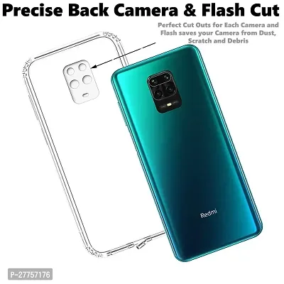 RichCell Soft Silicone|Perfect Fitting Hybrid Edge to Edge Side Protection Transparent Back Cover for Redmi Note 9 Pro-thumb2