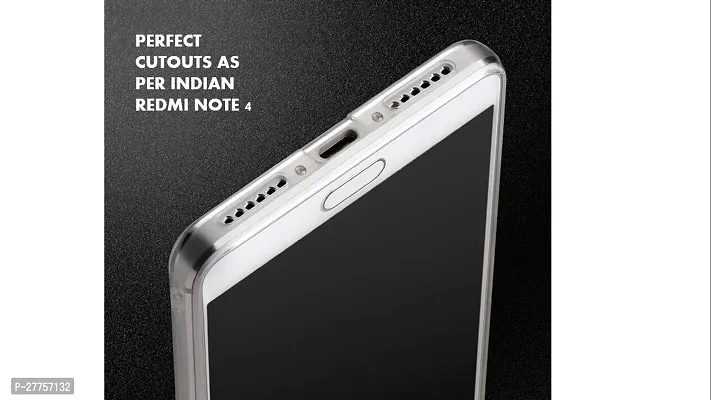 RichCell Soft Silicone|Perfect Fitting Hybrid Edge to Edge Side Protection Transparent Back Cover for Redmi Note 4-thumb3