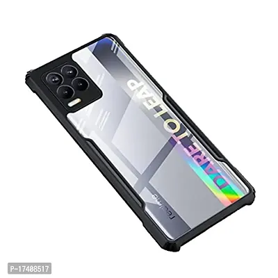 Rich Cell Shockproof Crystal Clear Eagle Back Cover With 360 Protection for Realme 8 4G - Black-thumb0