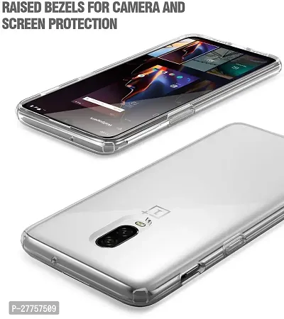 RichCell Soft Silicone|Perfect Fitting Hybrid Edge to Edge Side Protection Transparent Back Cover for OnePlus 6T-thumb2