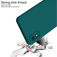 Cute Click Soft Silicone Slim Matte Liquid Silicone TPU | Shockproof Slim Back Cover Case for Redmi 9A  - Green-thumb2