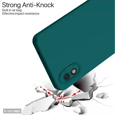 Cute Click Soft Silicone Slim Matte Liquid Silicone TPU | Shockproof Slim Back Cover Case for Redmi 9A  - Green-thumb3