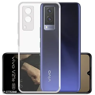 Rich Cell Soft Silicone|Perfect Fitting Hybrid Edge to Edge Side Protection Transparent Back Cover for Vivo V21e 5G-thumb0