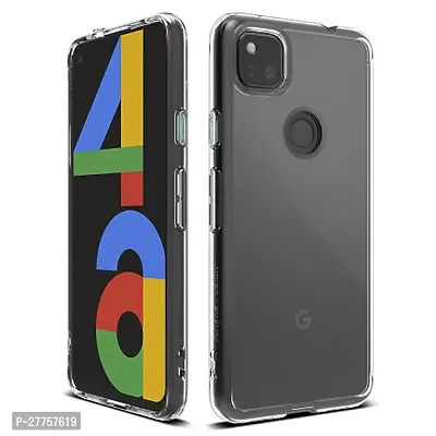 RichCell Ultra-Hybrid Crystal Clear| Shockproof Design | Camera Protection Bump | Soft Clear Back | Bumper Case Cover for Google Pixel 4A - Transparent-thumb2