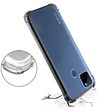 RichCell Soft Silicone|Perfect Fitting Hybrid Edge to Edge Side Protection Transparent Back Cover for Realme C15-thumb2