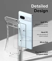 RichCell Soft Silicone|Perfect Fitting Hybrid Edge to Edge Side Protection Transparent Back Cover for Pixel 7A-thumb3