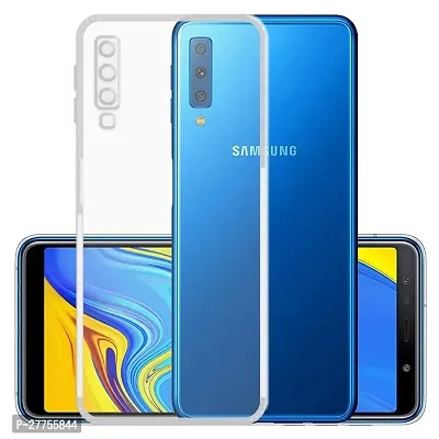 RichCell Soft Silicone|Perfect Fitting Hybrid Edge to Edge Side Protection Transparent Back Cover for Samsung A7 (2018)-thumb0