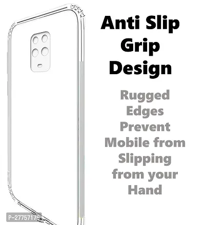 RichCell Soft Silicone|Perfect Fitting Hybrid Edge to Edge Side Protection Transparent Back Cover for Redmi Note 9 Pro-thumb3