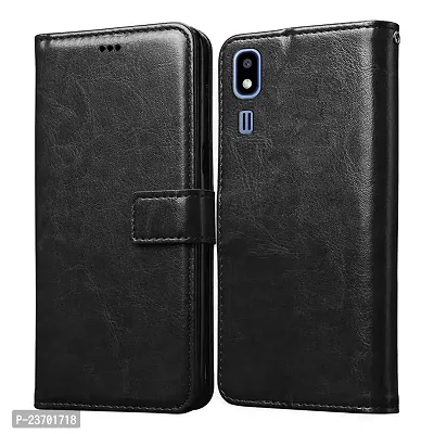 Rich Cell Shockproof Vintage Flip Back Cover For Asus Zenfon Max Pro M2 Black