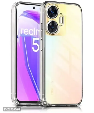 RichCell Soft Silicone|Perfect Fitting Hybrid Edge to Edge Side Protection Transparent Back Cover for Realme C55-thumb0