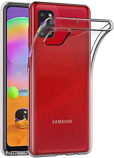 RichCell Soft Silicone|Perfect Fitting Hybrid Edge to Edge Side Protection Transparent Back Cover for Samsung A31-thumb0