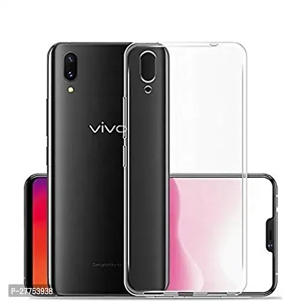 Rich Cell Soft Silicone|Perfect Fitting Hybrid Edge to Edge Side Protection Transparent Back Cover for Vivo V11 Pro-thumb0